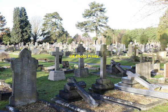 Photo 6"x4" Some of the older graves Cutteslowe c2014