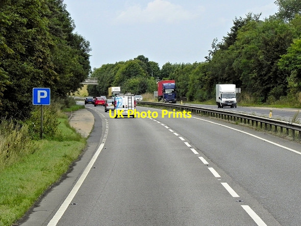 Photo 6"x4" Layby on Westbound A14 near Kentford, Kennet End c2013