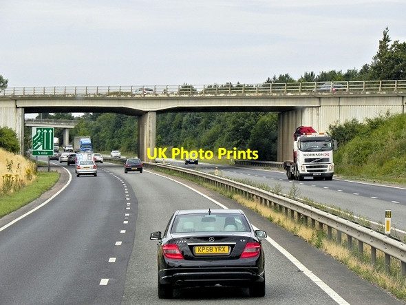 Photo 6"x4" A11 Crossing the A14 at Waterhall Junction Kennett c2013