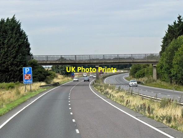 Photo 6"x4" Westbound A14, Spring Hall Farm Bridge Bottisham c2013