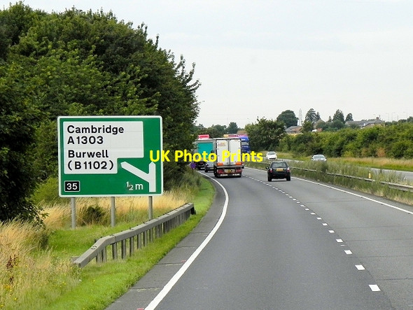 Photo 6"x4" Westbound A14 Stow cum Quy c2013