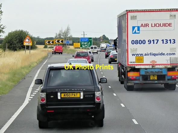 Photo 6"x4" Westbound A14, Exit for Lolworth Lolworth c2013