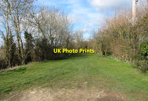 Photo 6"x4" Footpath at the end of Poorhouse Lane Bracon Ash c2014