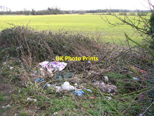 Photo 6"x4" Fly-tipping beside Wymondham Road Penny's Green c2014