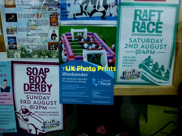 Photo 6"x4" Notice of local events, Omagh Omagh c2014