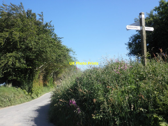 Photo 6"x4" Minniemoor Cross Parracombe c2014