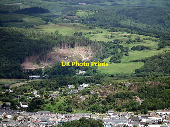 Photo 6"x4" A view across Machynlleth and the Dyfi Valley Machynlleth c2014