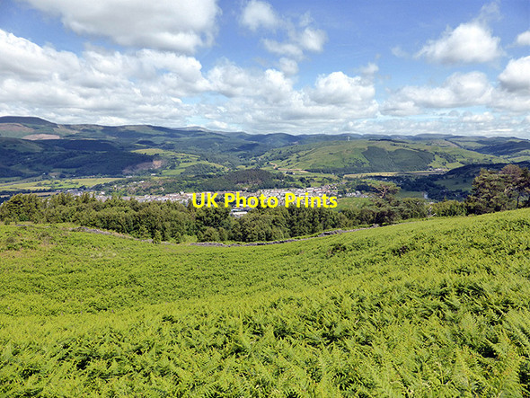 Photo 6"x4" Looking towards Machynlleth from Glyndŵr's Way Machynlleth c2014