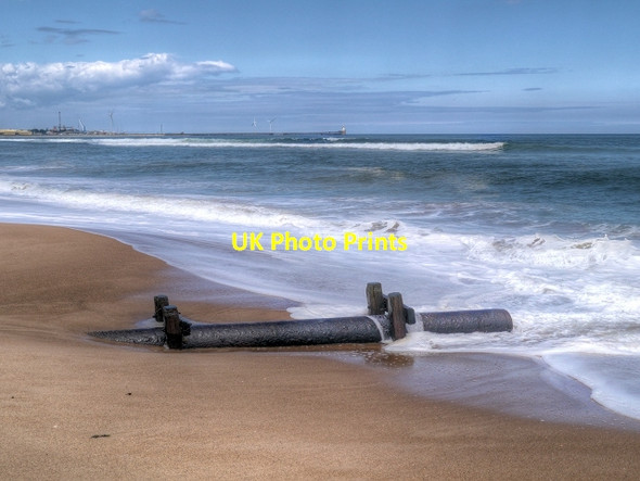 Photo 6"x4" Outflow Pipe on Blyth Beach South Beach\/NZ3279 c2014