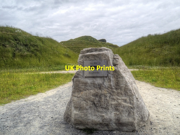 Photo 6"x4" Northumberlandia, Commemoration Stone Shotton\/NZ2278 c2014
