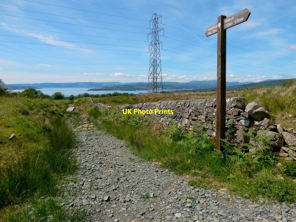 Photo 6"x4" Path and signpost Craigendoran c2014