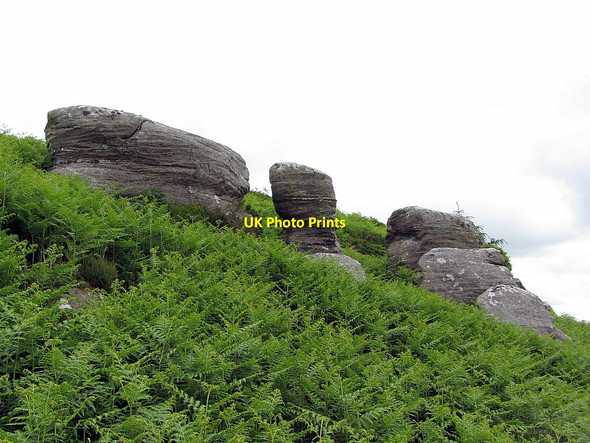 Photo 6"x4" The Three Pillars at Watch Crags Greystead c2014
