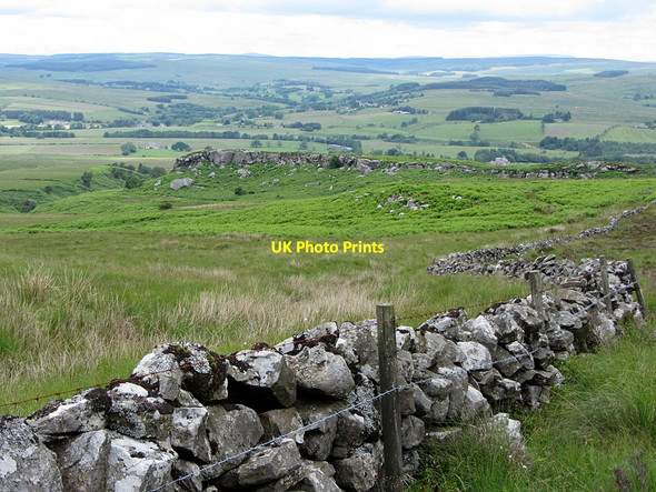 Photo 6"x4" Boundary wall south of Howlerhirst Crags Greystead c2014