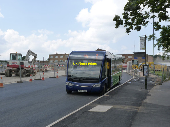 Photo 6"x4" Temporary bus terminus Brook Hill\/SK5633 c2014