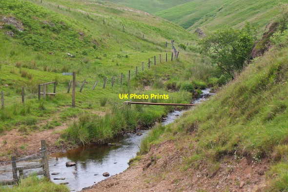 Photo 6"x4" Footbridge over the River North Esk Carlops c2014