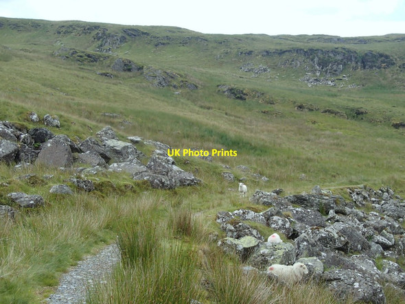 Photo 6"x4" Track skirting hillside near the Crimea Pass Tal-y-waenydd c2014