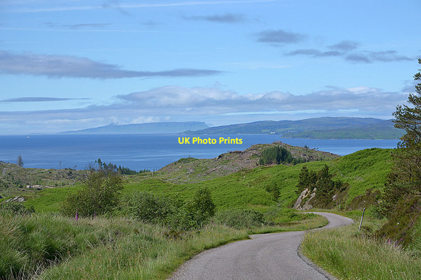Photo 6"x4" Road descending past forestry Eilanreach c2014