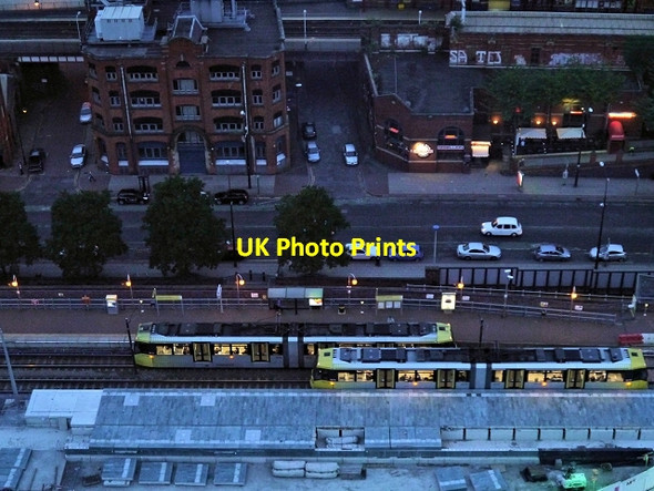 Photo 6"x4" Whitworth Street West and the Deansgate\/Castlefield Tram Stop Manchester c2014