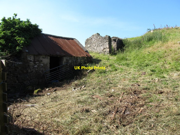 Photo 6"x4" Outbuildings of a ruined homestead on the Kilfeaghan Road Greencastle\/J2411 c2014