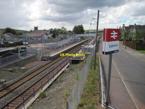 Photo 6"x4" Caldercruix railway station, Lanarkshire Hillend\/NS8267 c2014