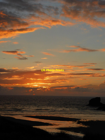 Photo 6"x4" Another stunning Cornish sunset Porthcothan c2014