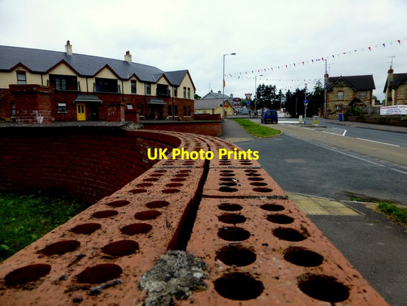 Photo 6"x4" Curved wall without coping, Hospital Road, Omagh Omagh c2014