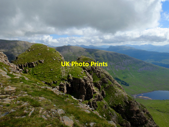 Photo 6"x4" The top of Na Ciochan Coire a' Chaorachain c2014
