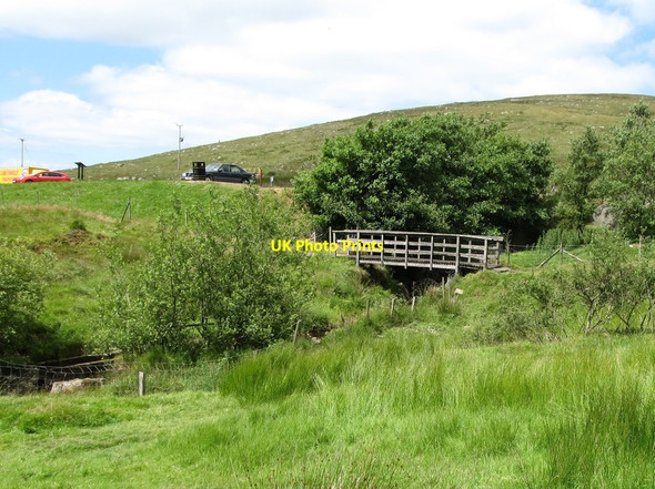 Photo 6"x4" Footbridge below the car park at Spelga Hilltown\/J2128 c2013