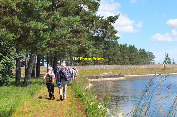 Photo 6"x4" Approaching Gladhouse Reservoir dam Rosebery c2014
