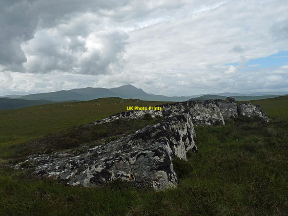 Photo 6"x4" Rock outcrop on moorland above Loch Naver, Sutherland Pole Hill\/NC6441 c2014