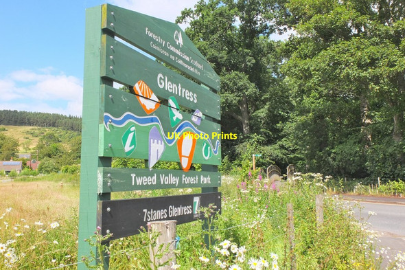 Photo 6"x4" Signboard for Glentress 7 stanes Glentress\/NT2839 c2014