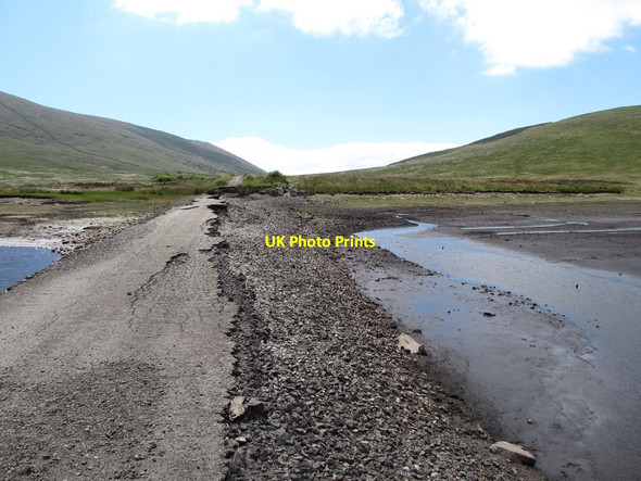 Photo 6"x4" View south along the exposed section of the old road Hilltown\/J2128 c2013