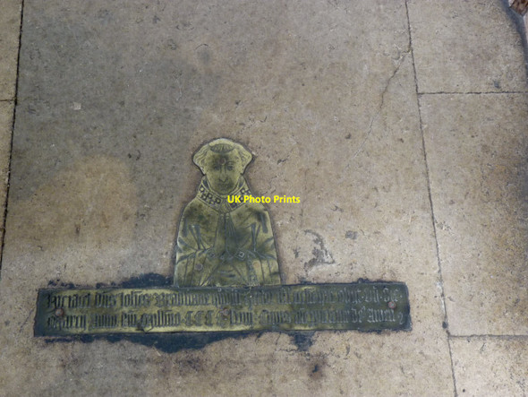 Photo 6"x4" Ewelme Church, medieval brass memorial Ewelme c2014