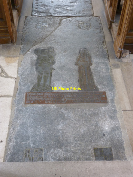 Photo 6"x4" Ewelme Church, medieval brass memorial Ewelme c2014 P1