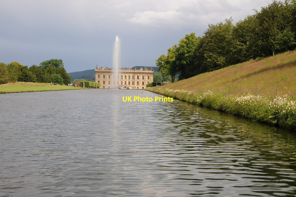Photo 6"x4" Chatsworth Canal Pond Edensor c2014