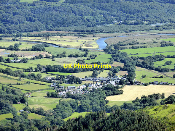Photo 6"x4" The village of Pennal viewed from Tarren Hendre Pennal c2014