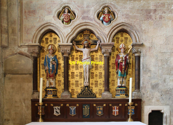 Photo 6"x4" Chichester Cathedral - Reredos Chichester c2014