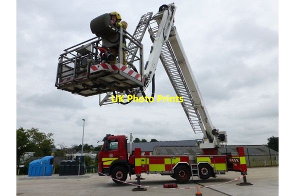 Photo 6"x4" Rescue crane - Omagh Fire Station Omagh c2014