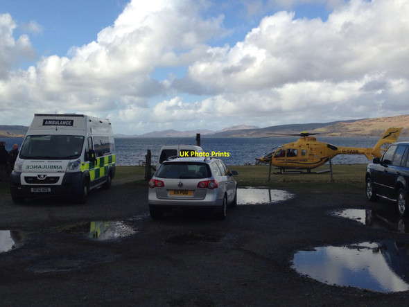 Photo 6"x4" Emergency services, Glenforsa Airfield Salen c2015