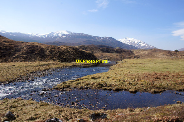 Photo 6"x4" Island in the River Farrar at Braulen, Glen Strathfarrar Inchvuilt c2015