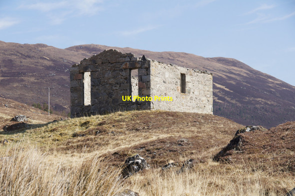Photo 6"x4" Ruin at Braulen, Glen Strathfarrar Braulen Lodge c2015