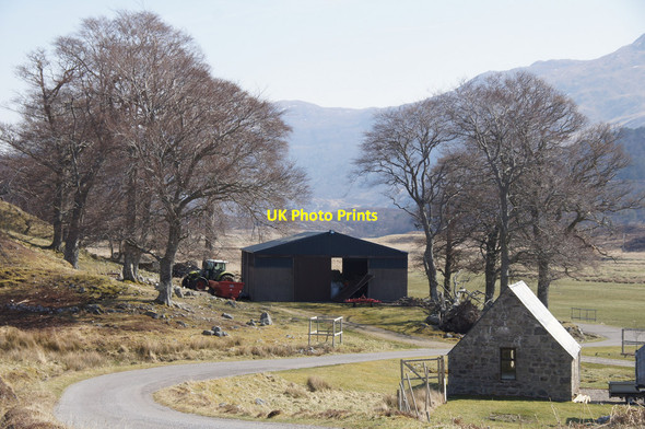 Photo 6"x4" Agricultural shed at Braulen, Glen Strathfarrar Braulen Lodge c2015