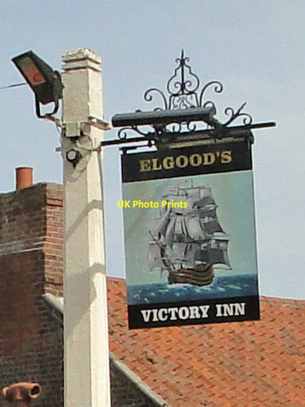 Photo 6"x4" The sign of The Victory pub, Clenchwarton Clenchwarton c2015