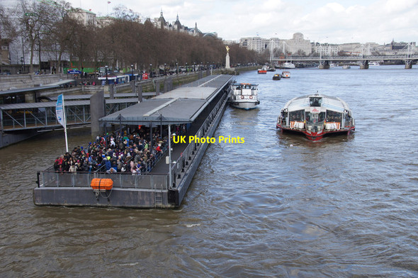 Photo 6"x4" Westminster Pier from Westminster Bridge Westminster c2015