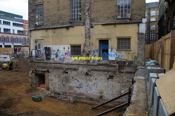 Photo 6"x4" Construction work, Langley Street, Covent Garden, Westminster London c2015