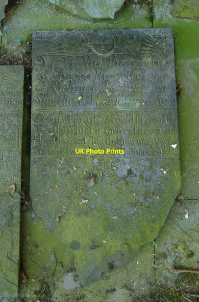 Photo 6"x4" Belvoir Angel headstone, Nether Broughton Churchyard Nether Broughton c2015