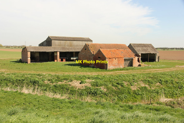 Photo 6"x4" Wainfleet Common farm Wainfleet Bank c2015