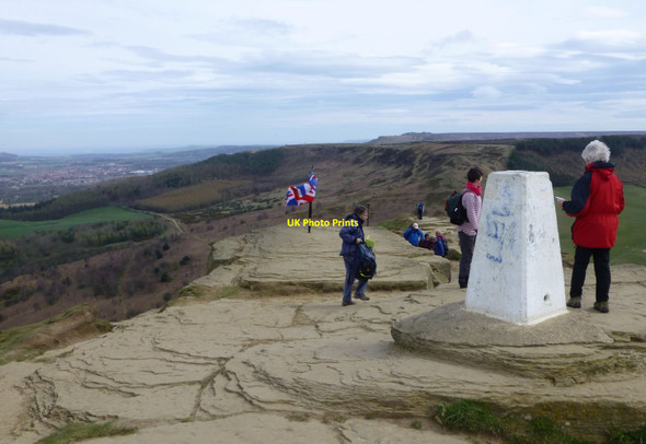 Photo 6"x4" Trig point on Roseberry Topping Great Ayton c2015