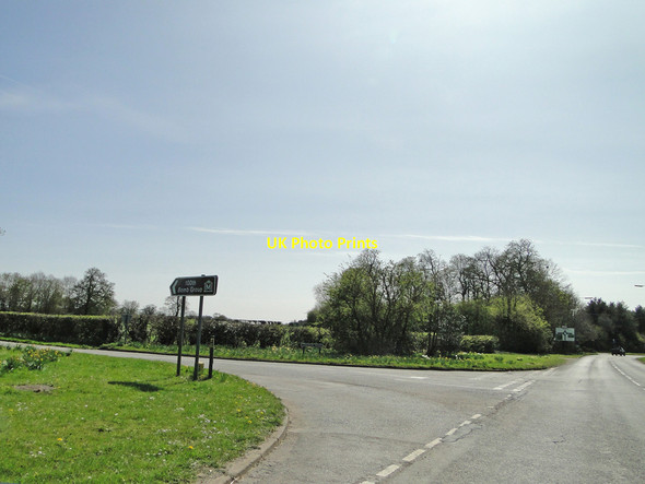 Photo 6"x4" Brown sign to the 100 Bomb Group Museum Thelveton c2015