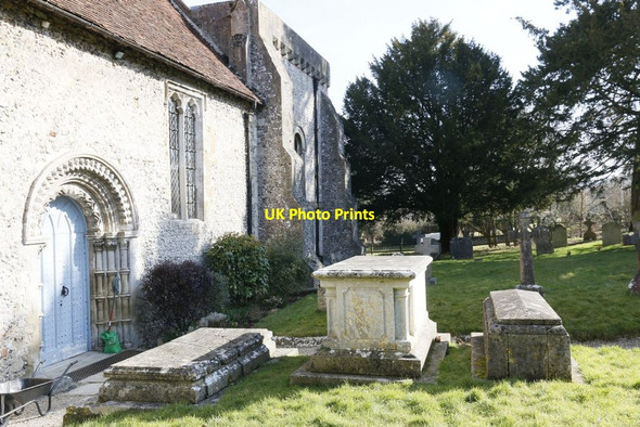 Photo 6"x4" Tombs near the Entrance Abbots Worthy c2015
